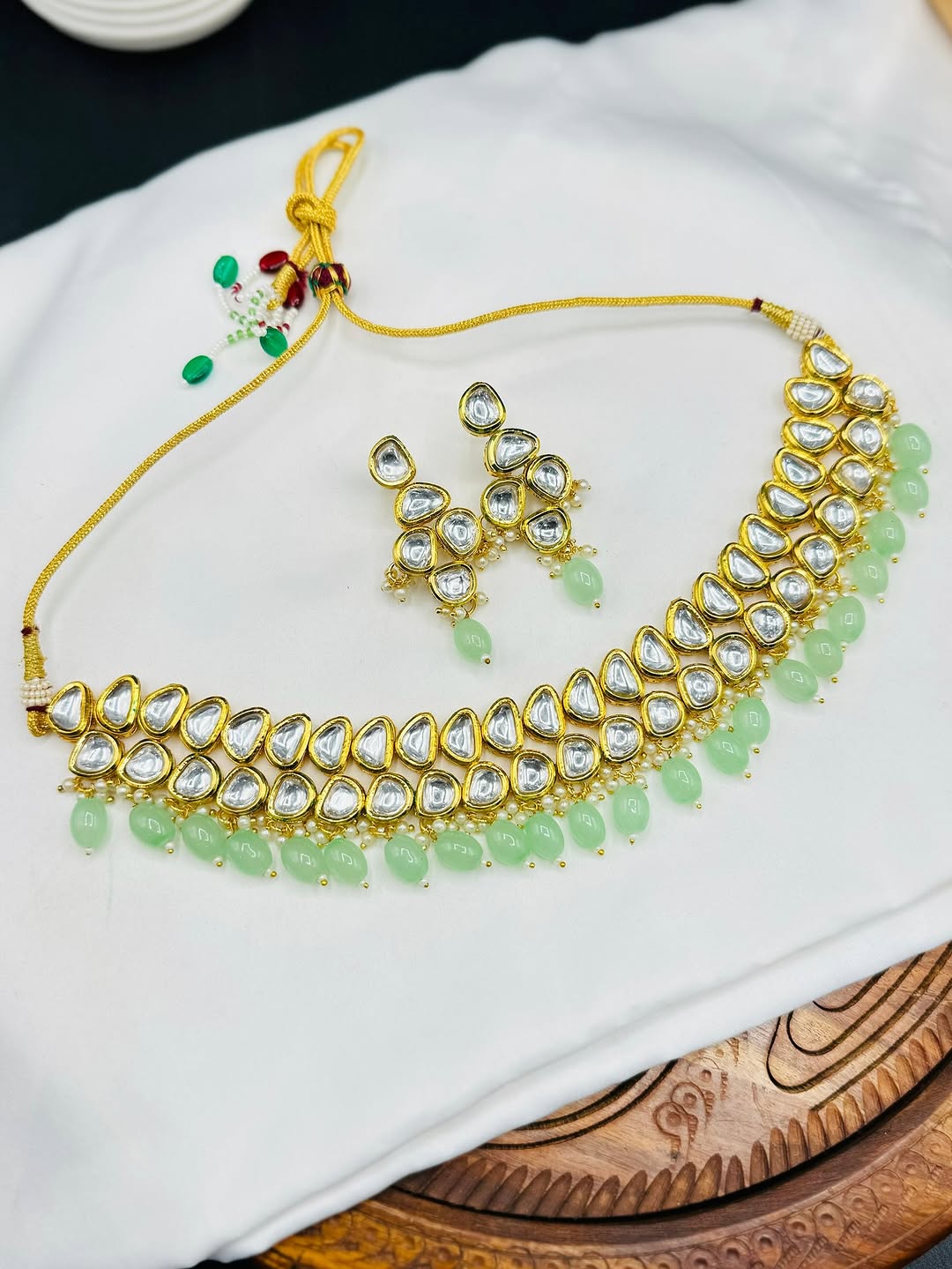 Handcrafted Indian Kundan Choker – Reverse Meenakari Enamel Work – Bridal & Festive Wear