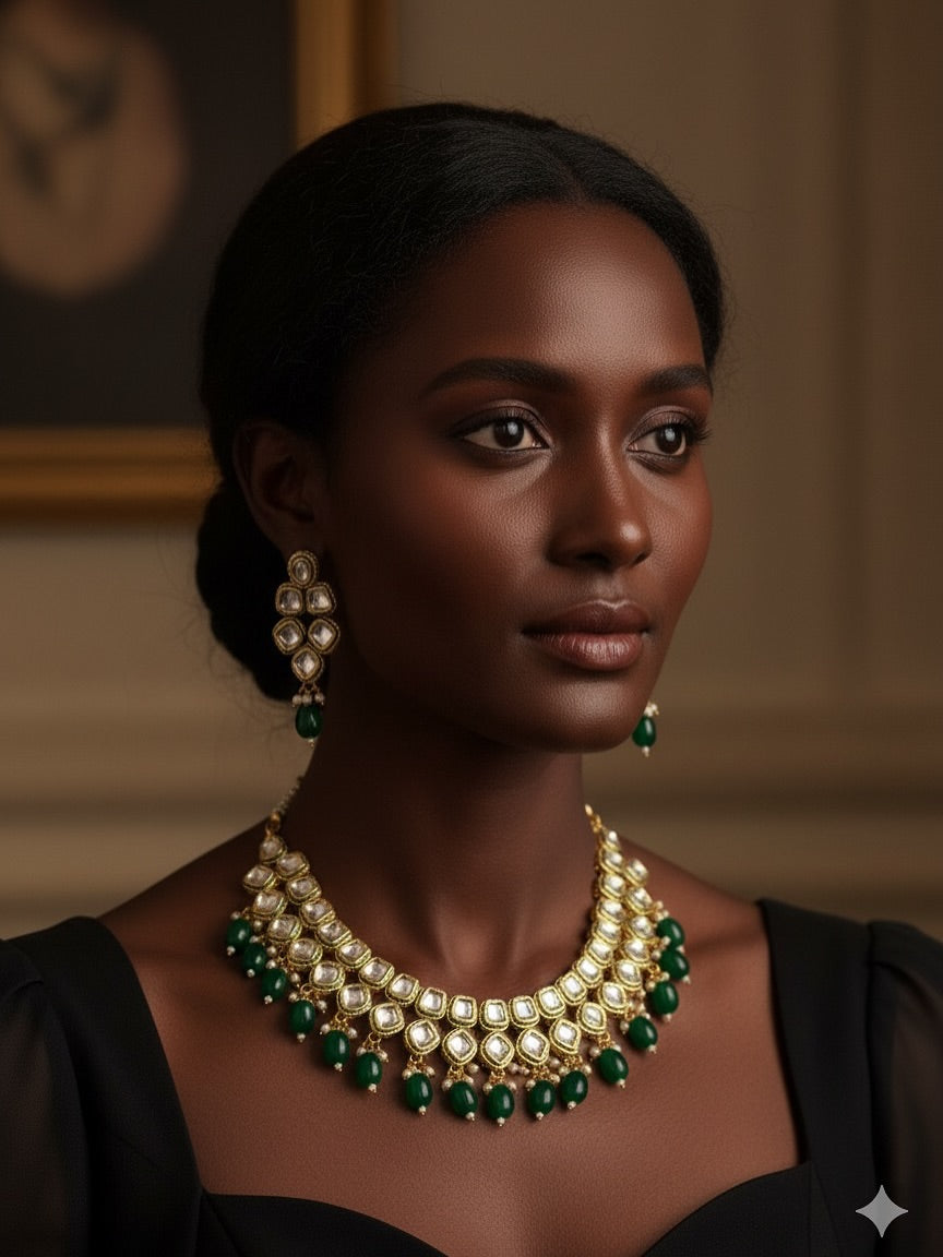 Handcrafted Indian Kundan Choker – Reverse Meenakari Enamel Work – Bridal & Festive Wear