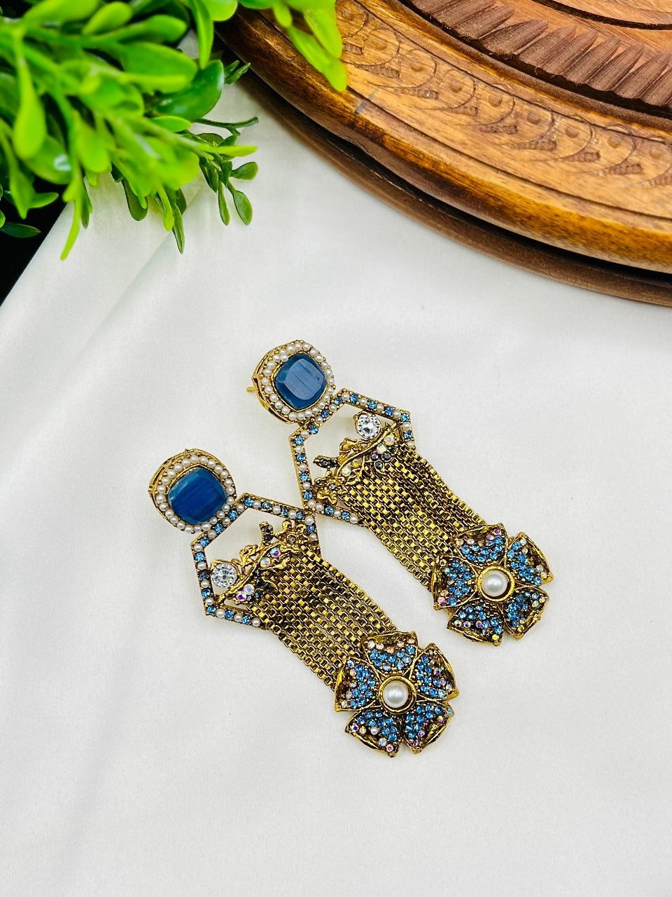 Timeless Gold Crafted Earrings – Stunning Multi-Color Options