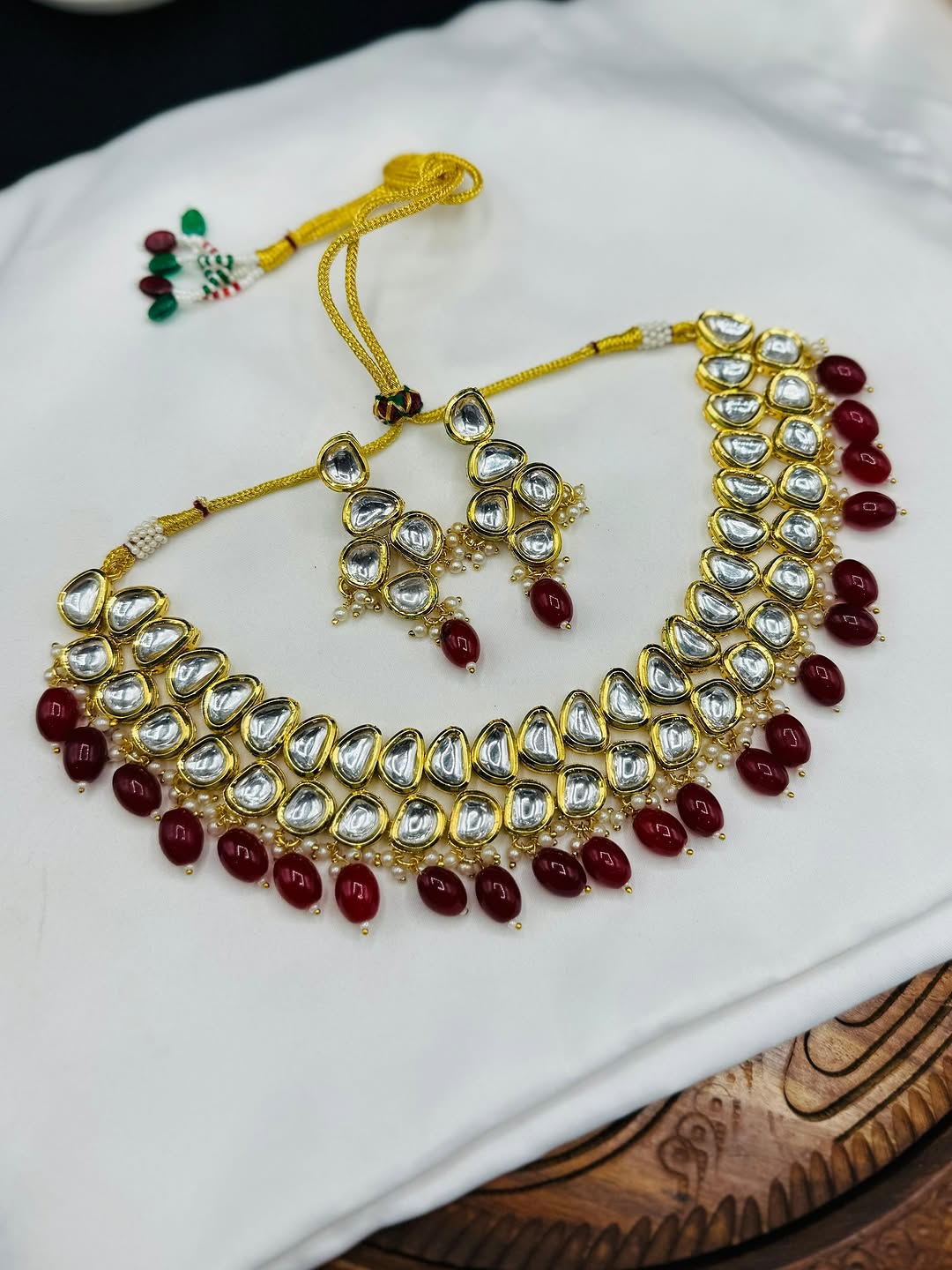 Handcrafted Indian Kundan Choker – Reverse Meenakari Enamel Work – Bridal & Festive Wear