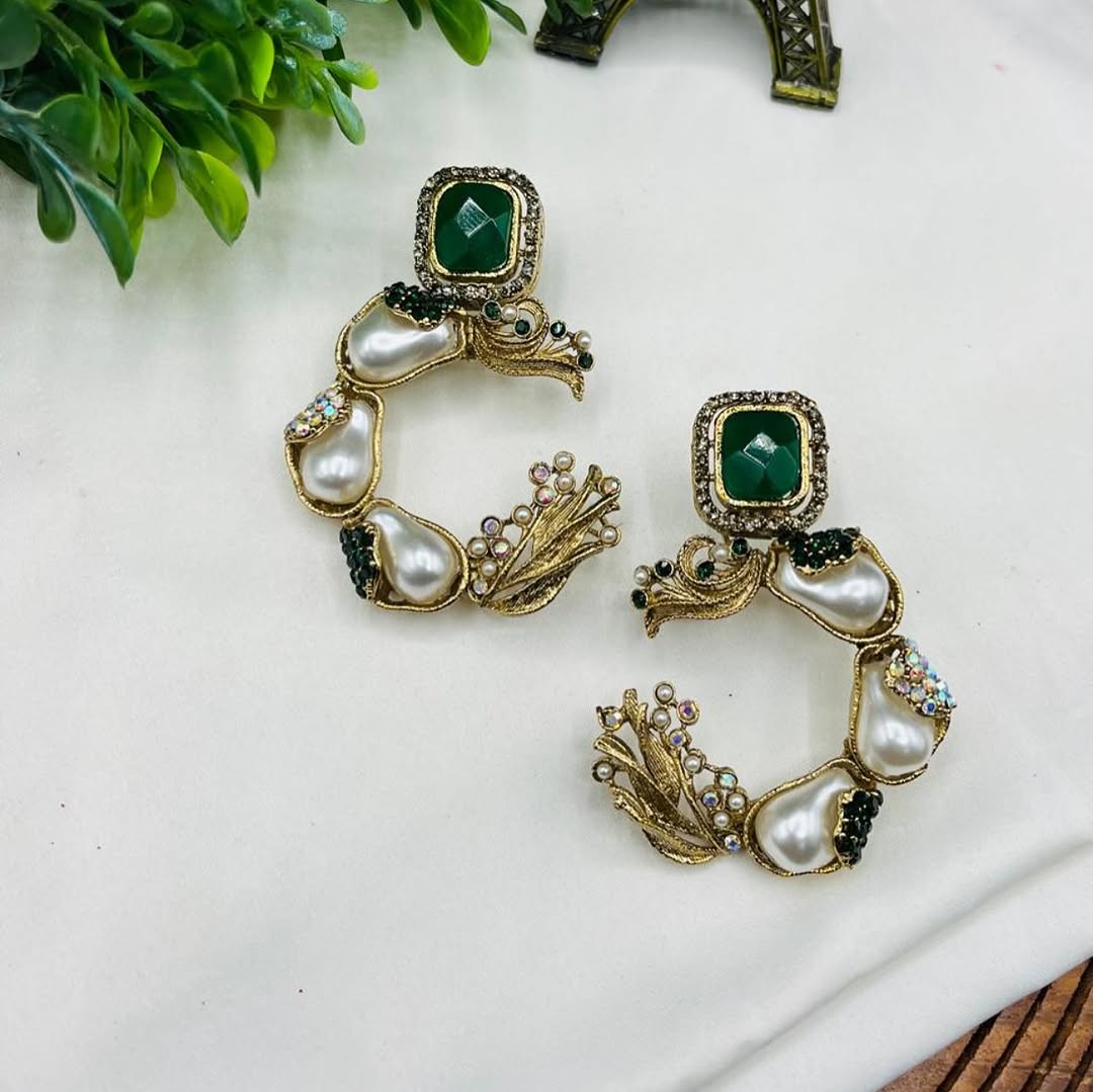 Trendy 3D Designer Statement Earrings – Ethnic & Indo-Western Style