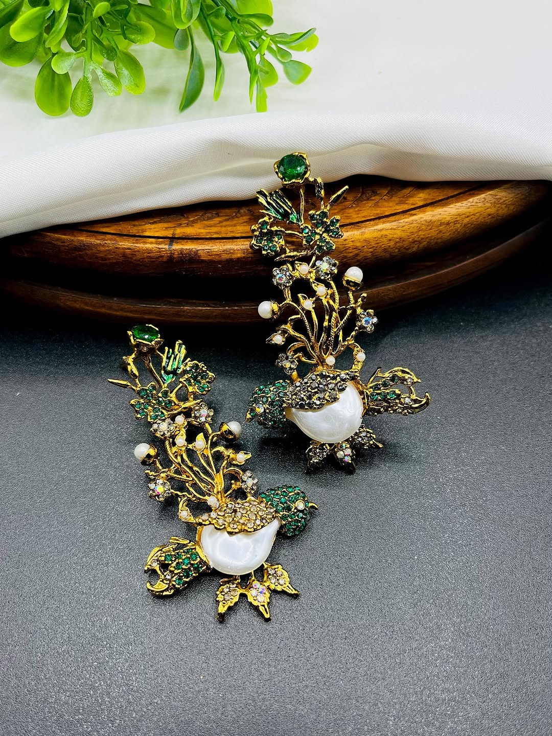 Handmade Bird Motif Turkish Earrings – Unique Designer Jewelry