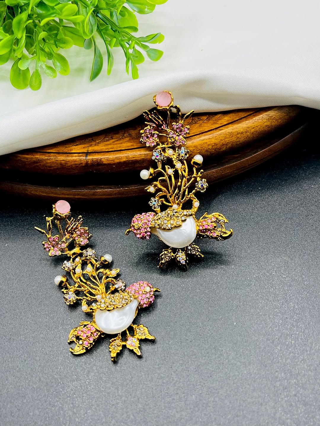 Handmade Bird Motif Turkish Earrings – Unique Designer Jewelry