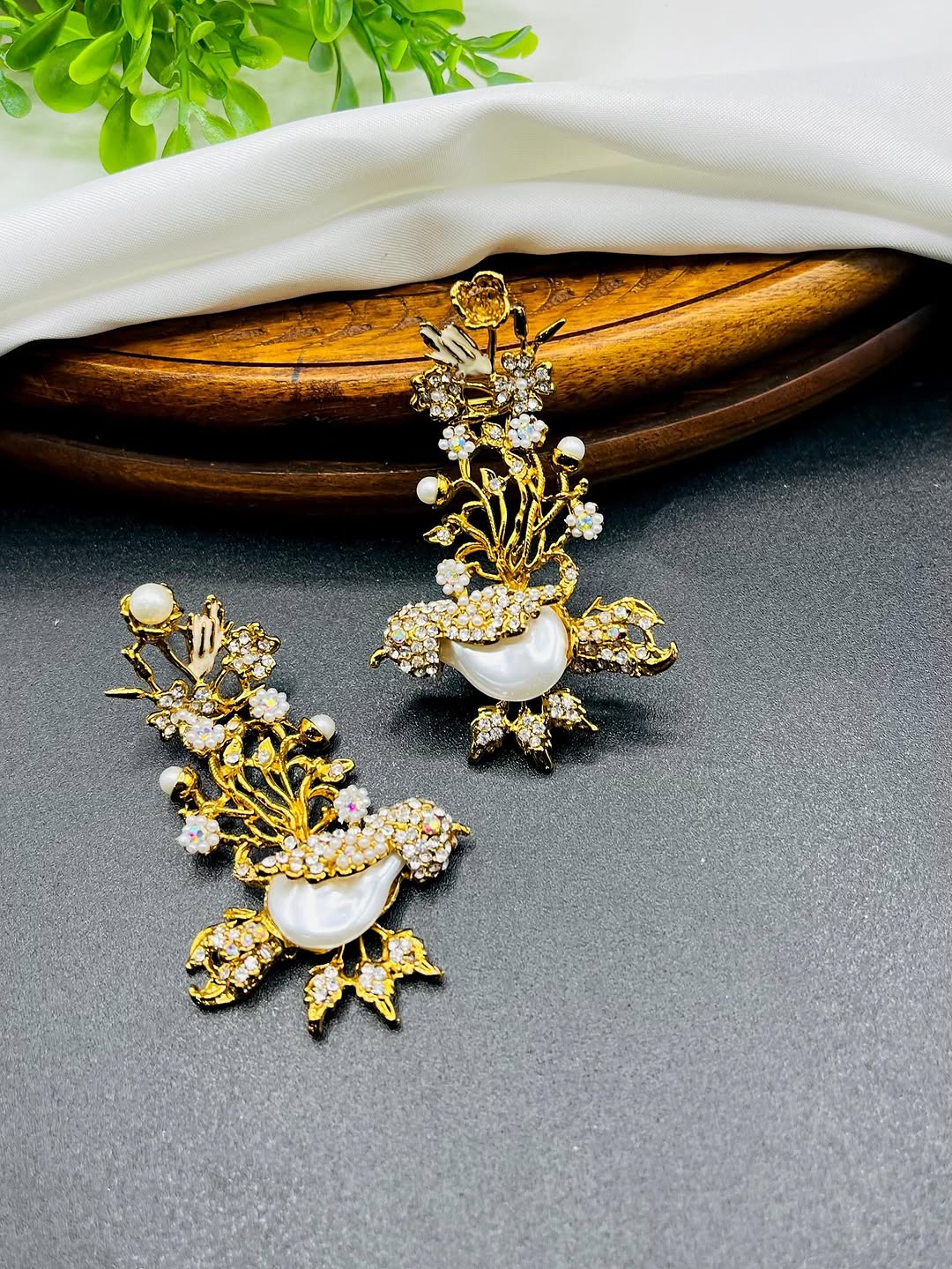 Handmade Bird Motif Turkish Earrings – Unique Designer Jewelry