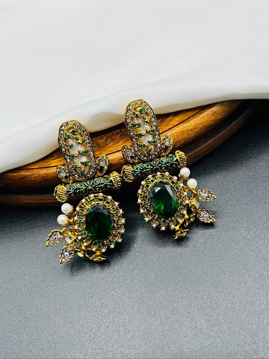 Antique Gold Turkish Earrings – Classic Ottoman-Inspired Beauty