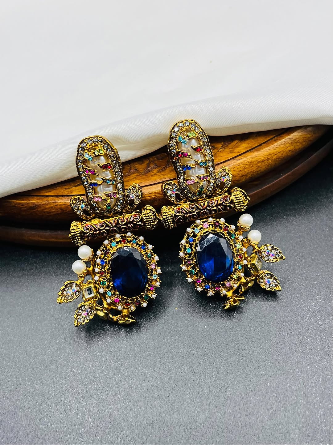 Antique Gold Turkish Earrings – Classic Ottoman-Inspired Beauty