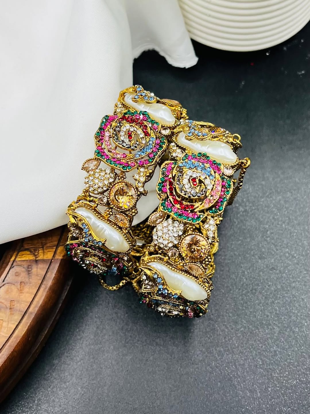 Beautiful MOP Bangles – Elegant Mother of Pearl Bracelet Set