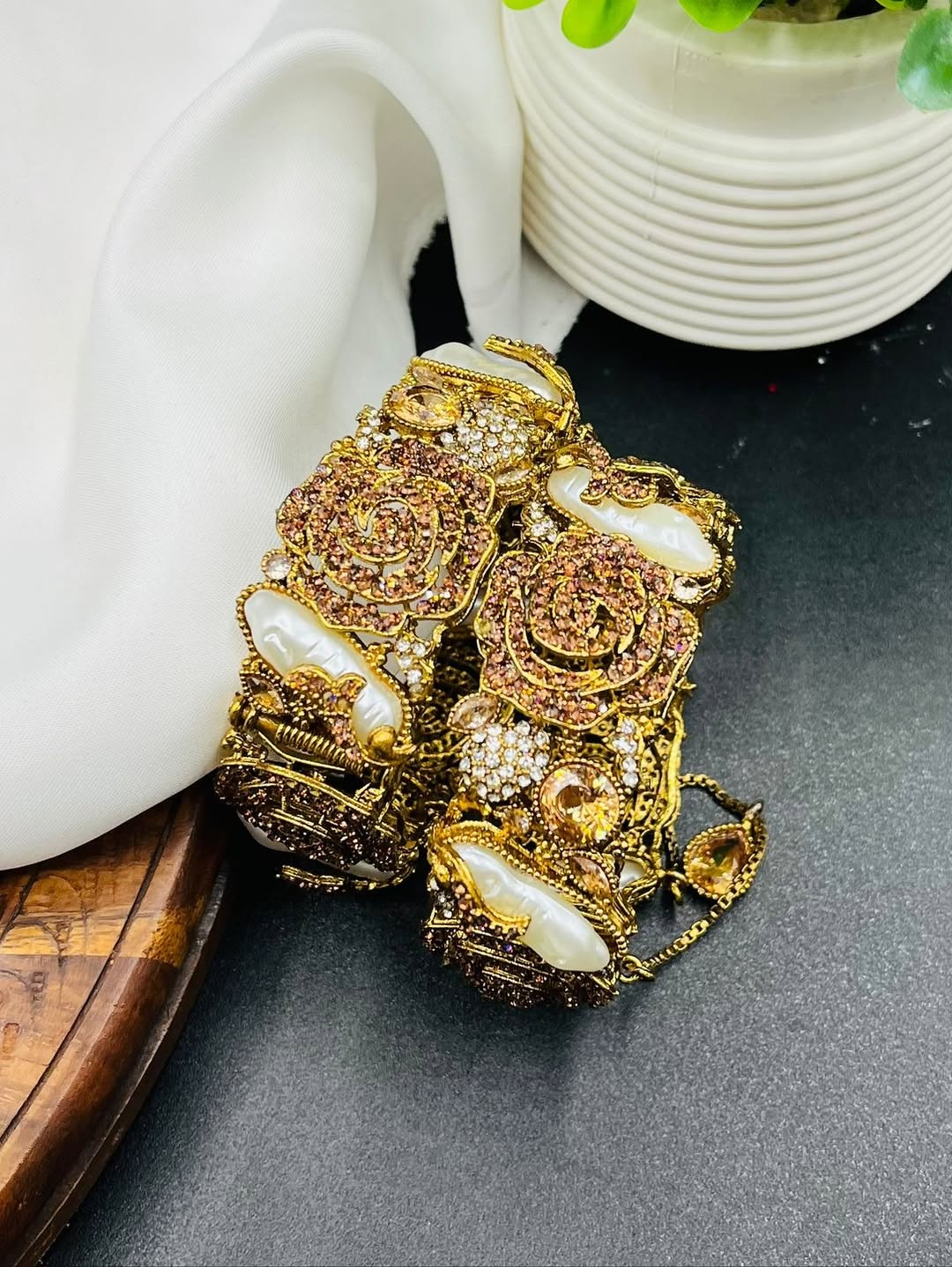 Beautiful MOP Bangles – Elegant Mother of Pearl Bracelet Set