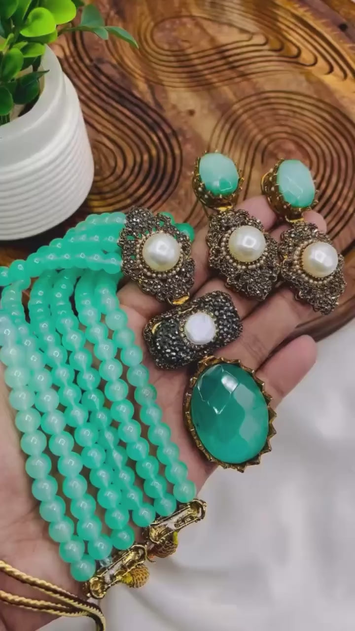 Bold Turkish Necklace Set – Luxury Artisan Design